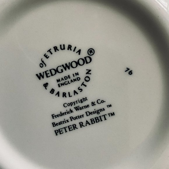 WEDGEWOOD Vintage "Peter Rabbit" Child's 3 Pc Set NWOT - Picture 6 of 9